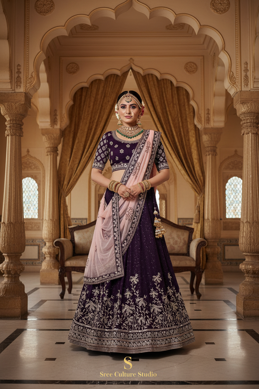 Bharni – Modern Luxury Bridal Lehenga – Beads, Sequins & Zardozi