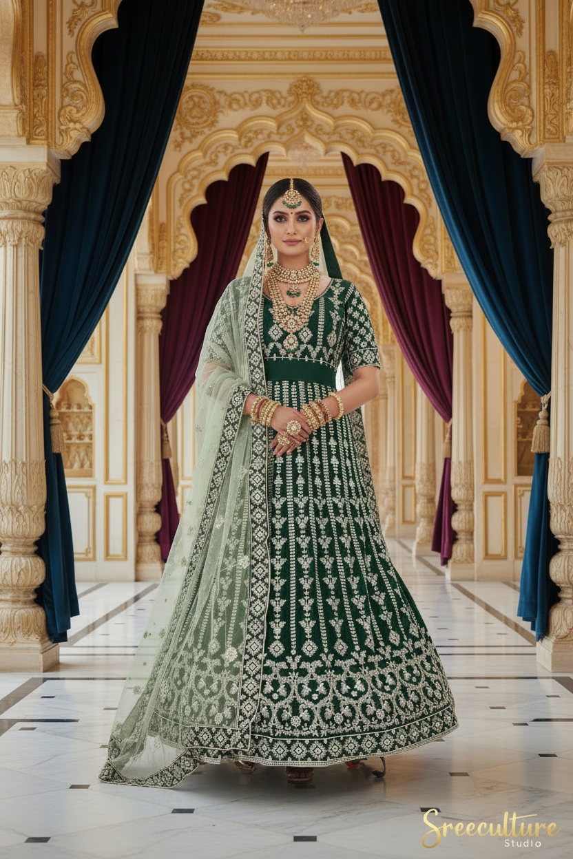 Bharni – Modern Luxury Bridal Lehenga – Beads, Sequins & Zardozi