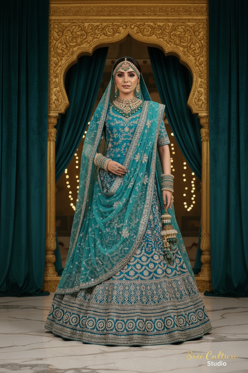 Bharni – Modern Luxury Bridal Lehenga – Beads, Sequins & Zardozi