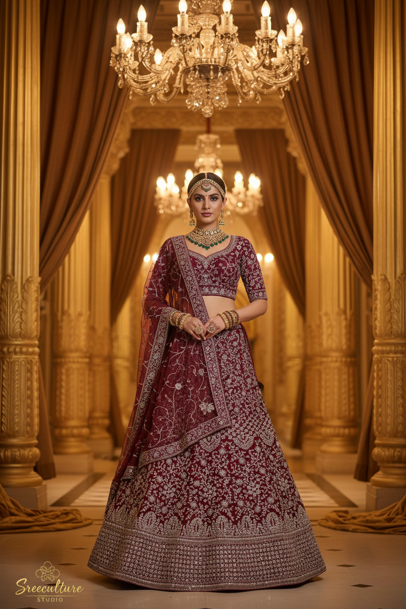 Bharni – Modern Luxury Bridal Lehenga – Beads, Sequins & Zardozi