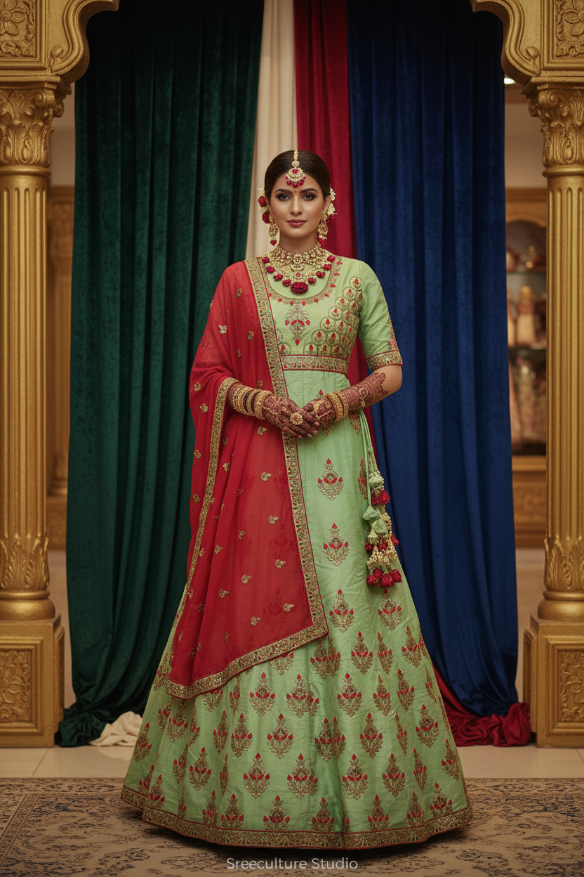 Bharni – Modern Luxury Bridal Lehenga – Beads, Sequins & Zardozi