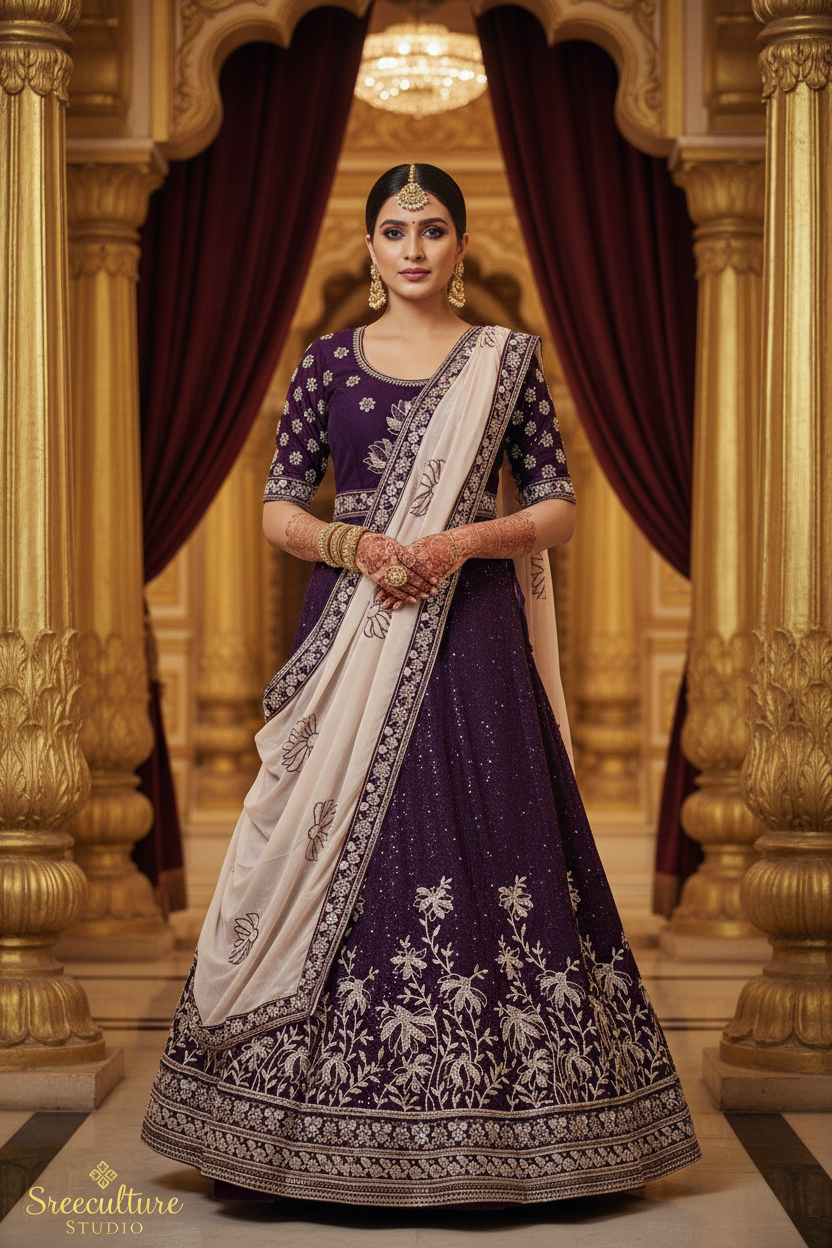 Bharni – Modern Luxury Bridal Lehenga – Beads, Sequins & Zardozi