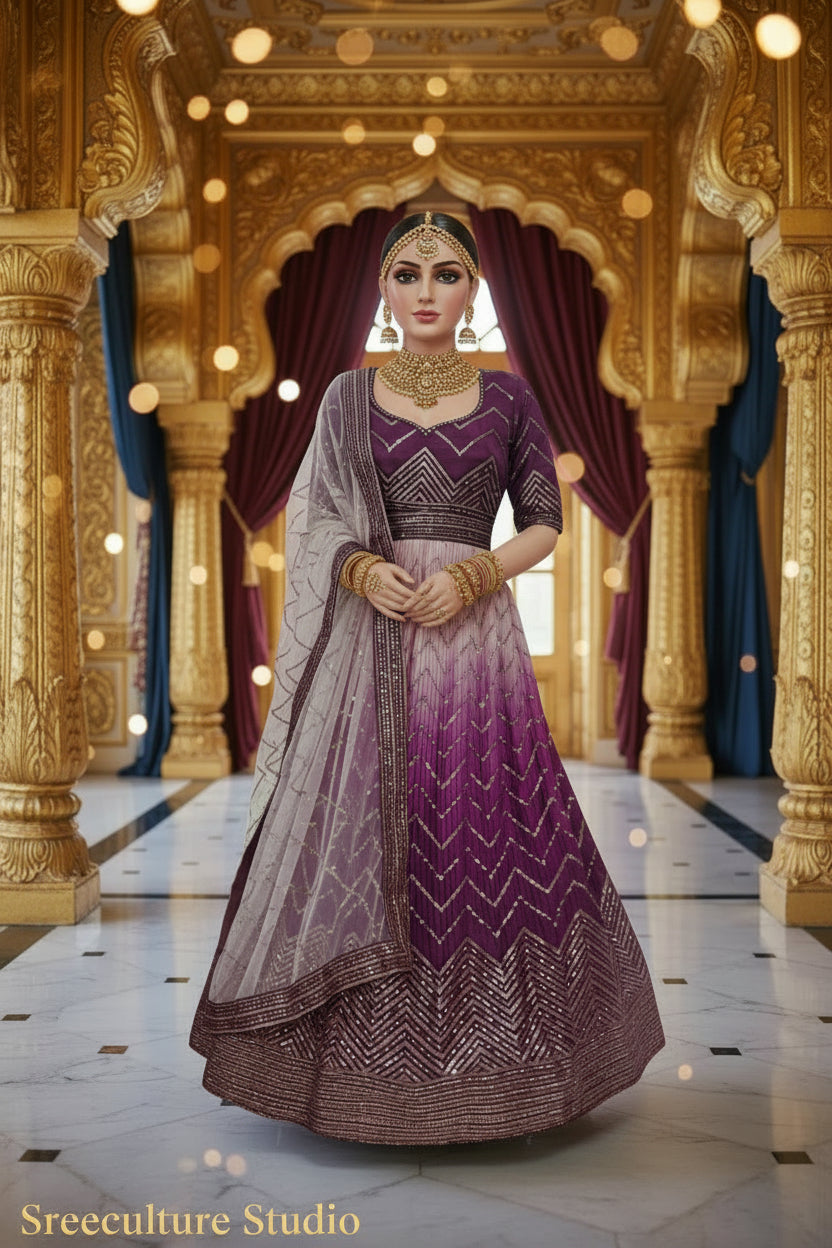 Nayika – Festive Zardozi Lehenga – Sequin & Thread Work