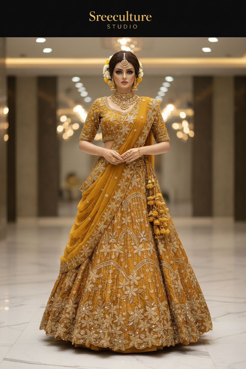 Bharni – Modern Luxury Bridal Lehenga – Beads, Sequins & Zardozi