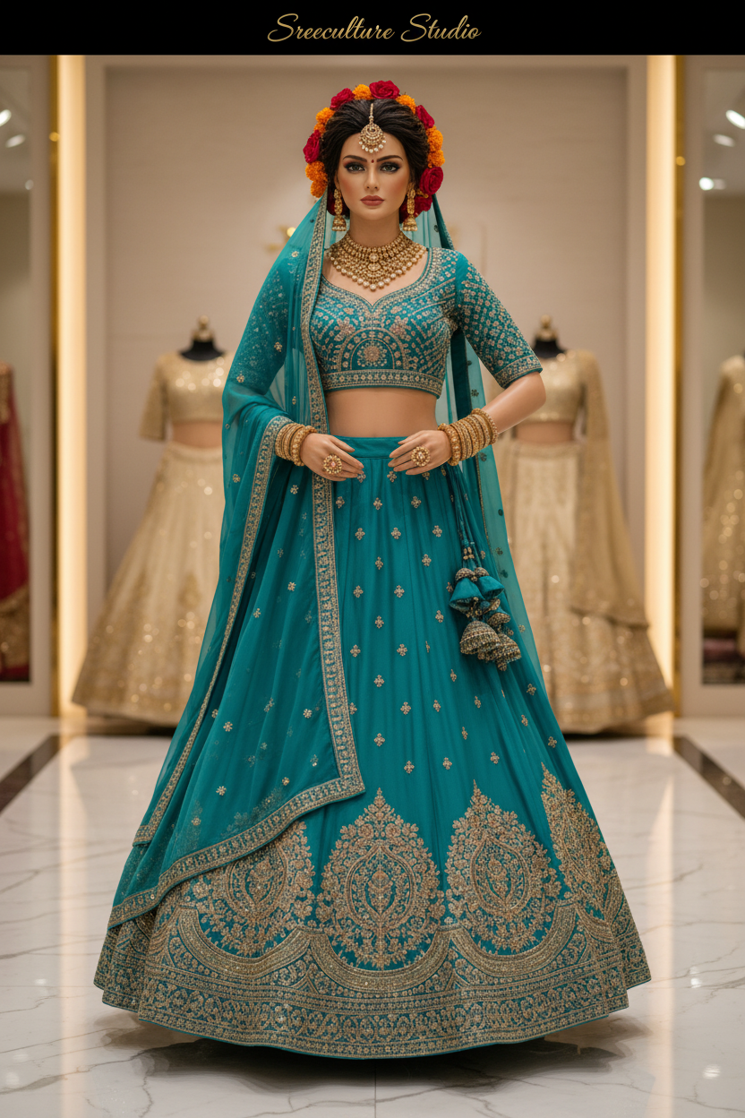 Bharni – Modern Luxury Bridal Lehenga – Beads, Sequins & Zardozi