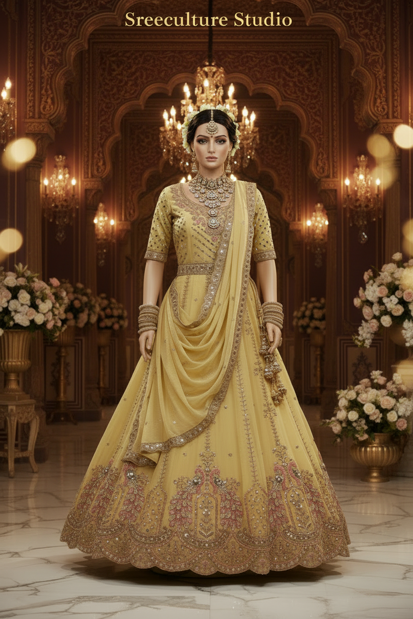 Bharni – Modern Luxury Bridal Lehenga – Beads, Sequins & Zardozi
