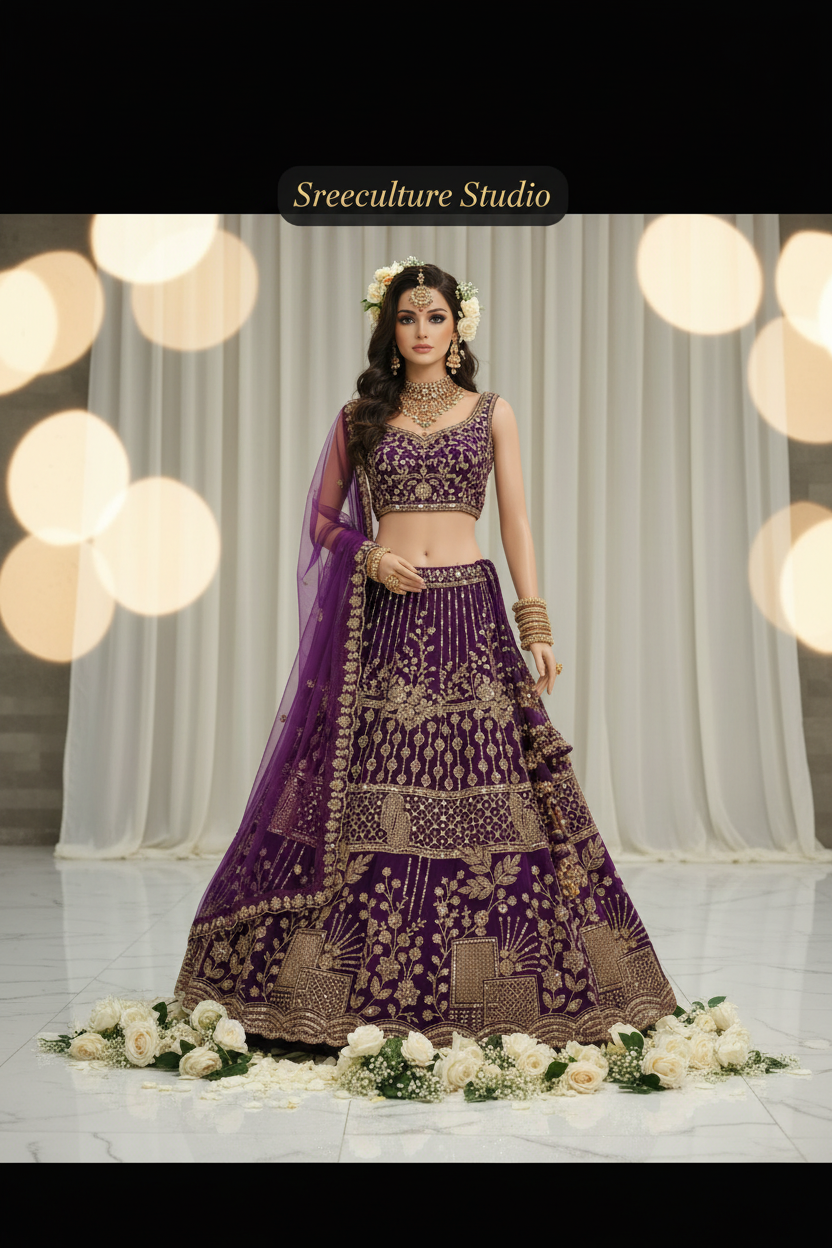 Bharni – Modern Luxury Bridal Lehenga – Beads, Sequins & Zardozi