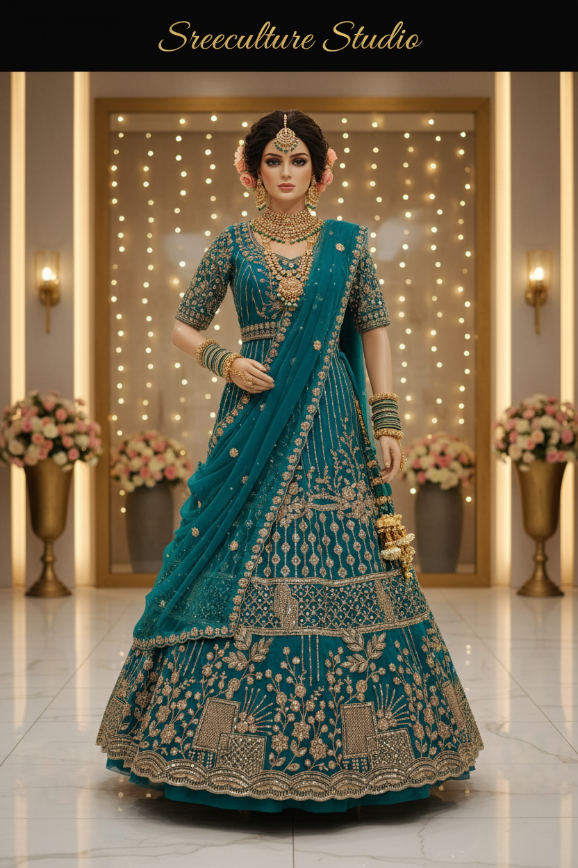 Bharni – Modern Luxury Bridal Lehenga – Beads, Sequins & Zardozi