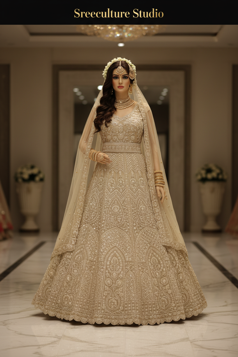 Kachni – Luxurious Multi-Style Bridal Party Lehenga – Sequin & Velvet