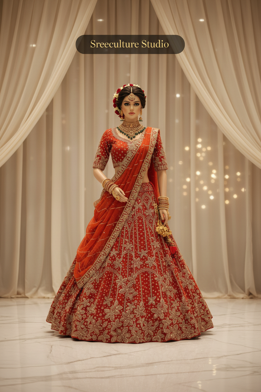 Bharni – Modern Luxury Bridal Lehenga – Beads, Sequins & Zardozi