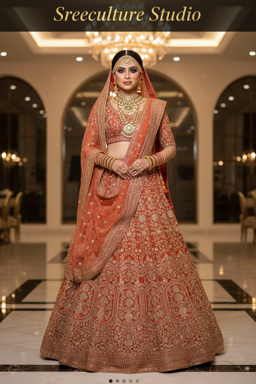 Mayur – Velvet-Net Fabric Bridal Lehenga – Royal Elegance