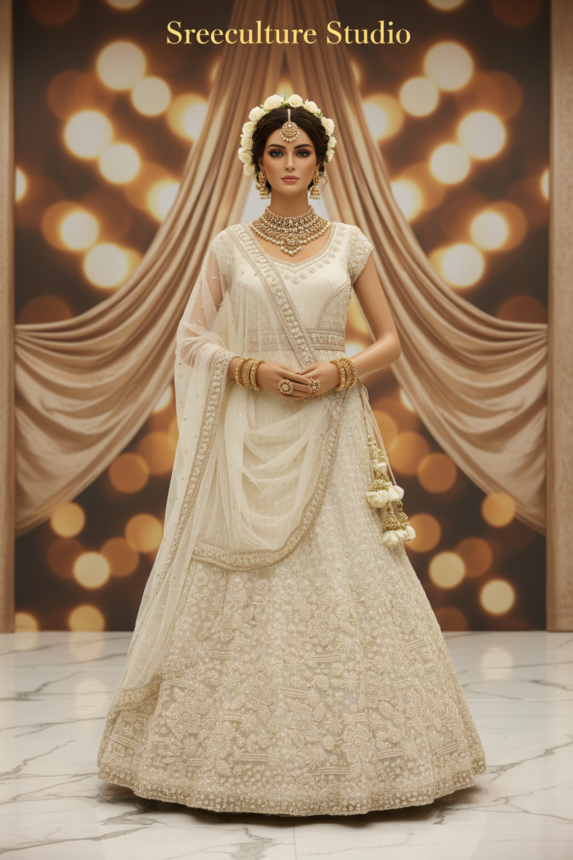 Kachni – Luxurious Multi-Style Bridal Party Lehenga – Sequin & Velvet