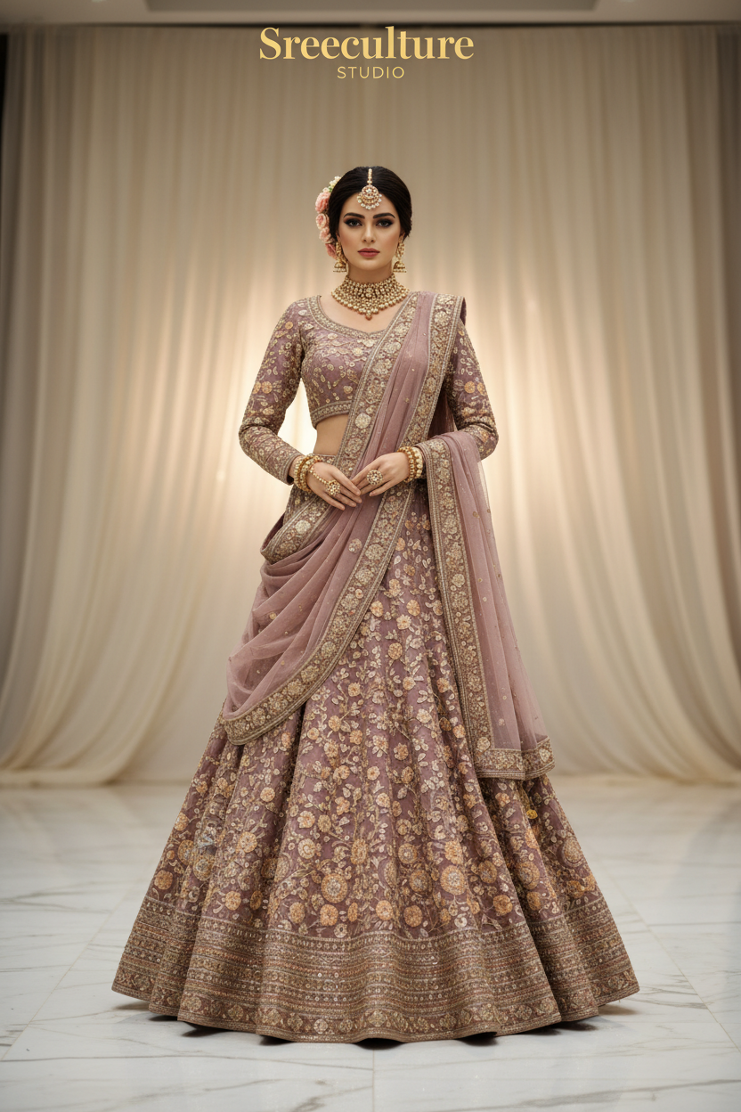 Bharni – Modern Luxury Bridal Lehenga – Beads, Sequins & Zardozi