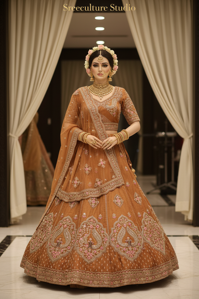 Kachni – Luxurious Multi-Style Bridal Party Lehenga – Sequin & Velvet