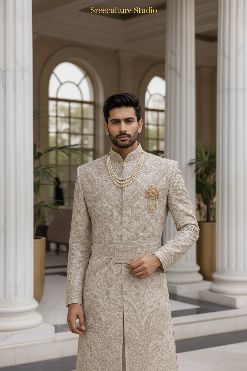 Parth – Royal Wedding Sherwani  Collection: M3