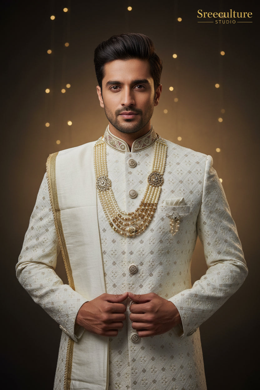 Parth – Royal Wedding Sherwani  Collection: M3
