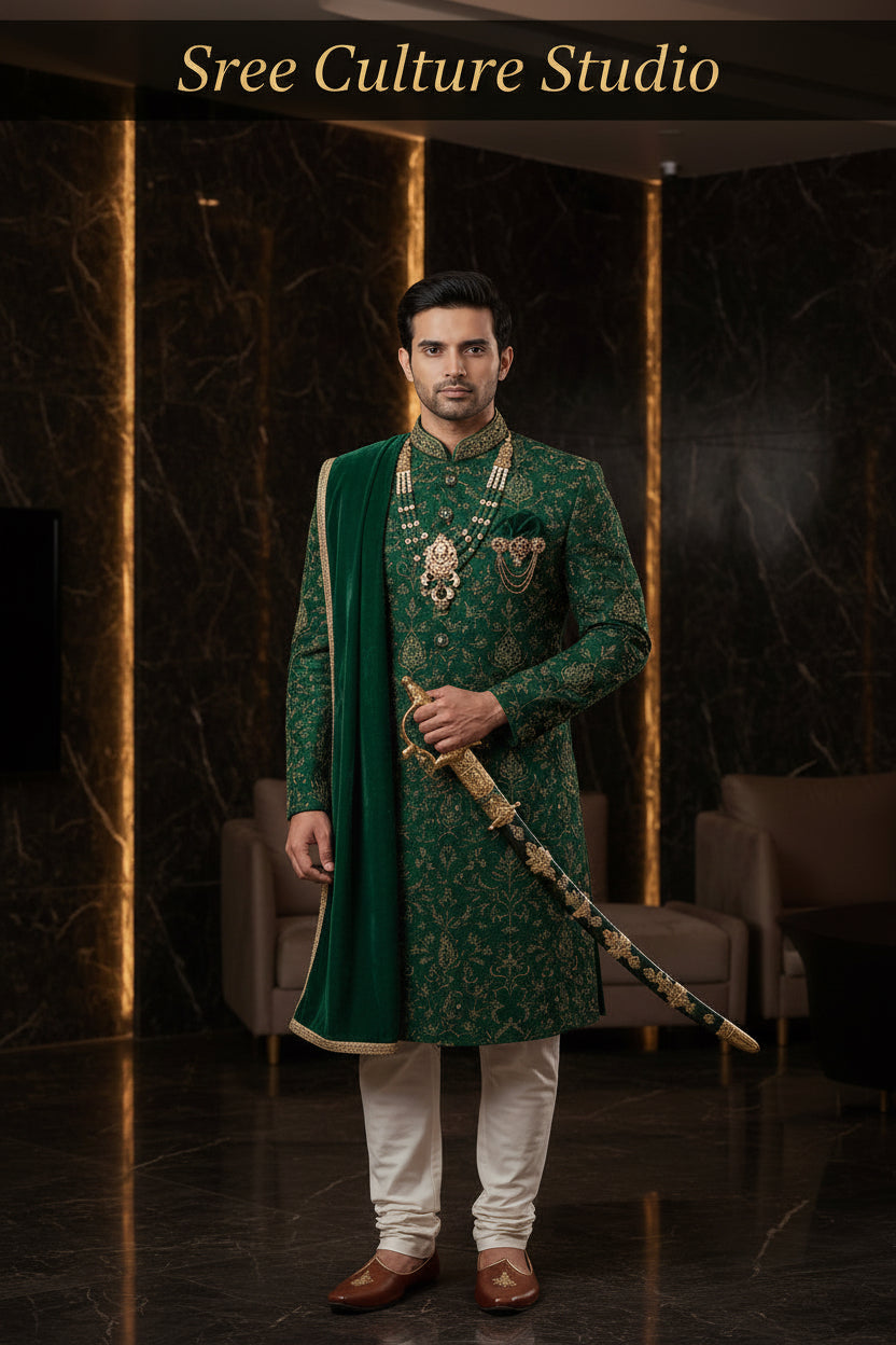 Parth – Royal Wedding Sherwani  Collection: M3