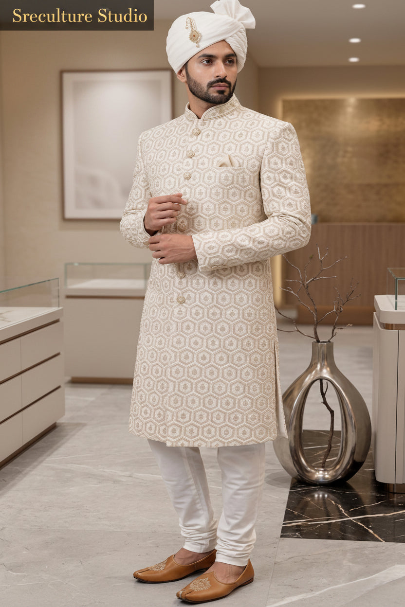 Parth – Royal Wedding Sherwani  Collection: M3