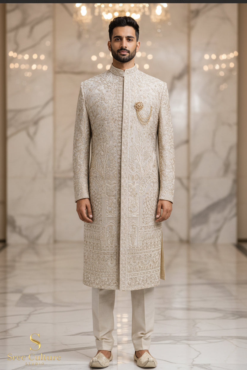 Parth – Royal Wedding Sherwani  Collection: M3