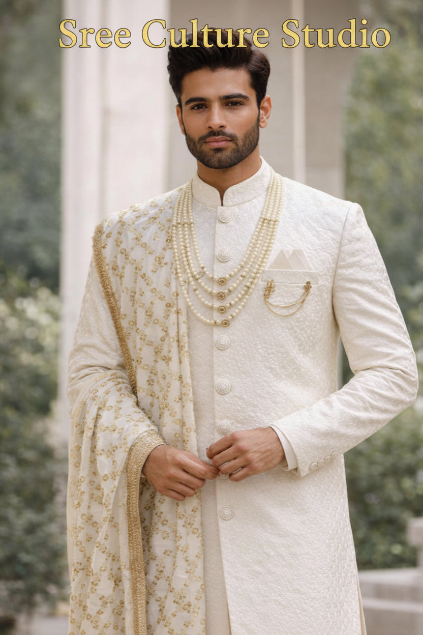 Parth – Royal Wedding Sherwani  Collection: M3