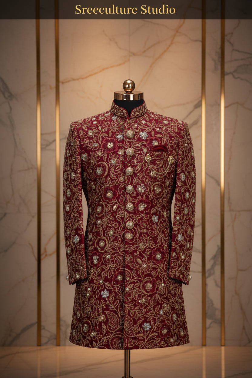 Parth – Royal Wedding Sherwani  Collection: M3