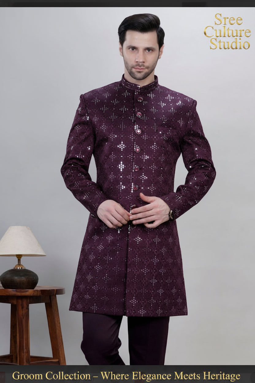 Veer – Indo-Western Men’s Sherwani – M2