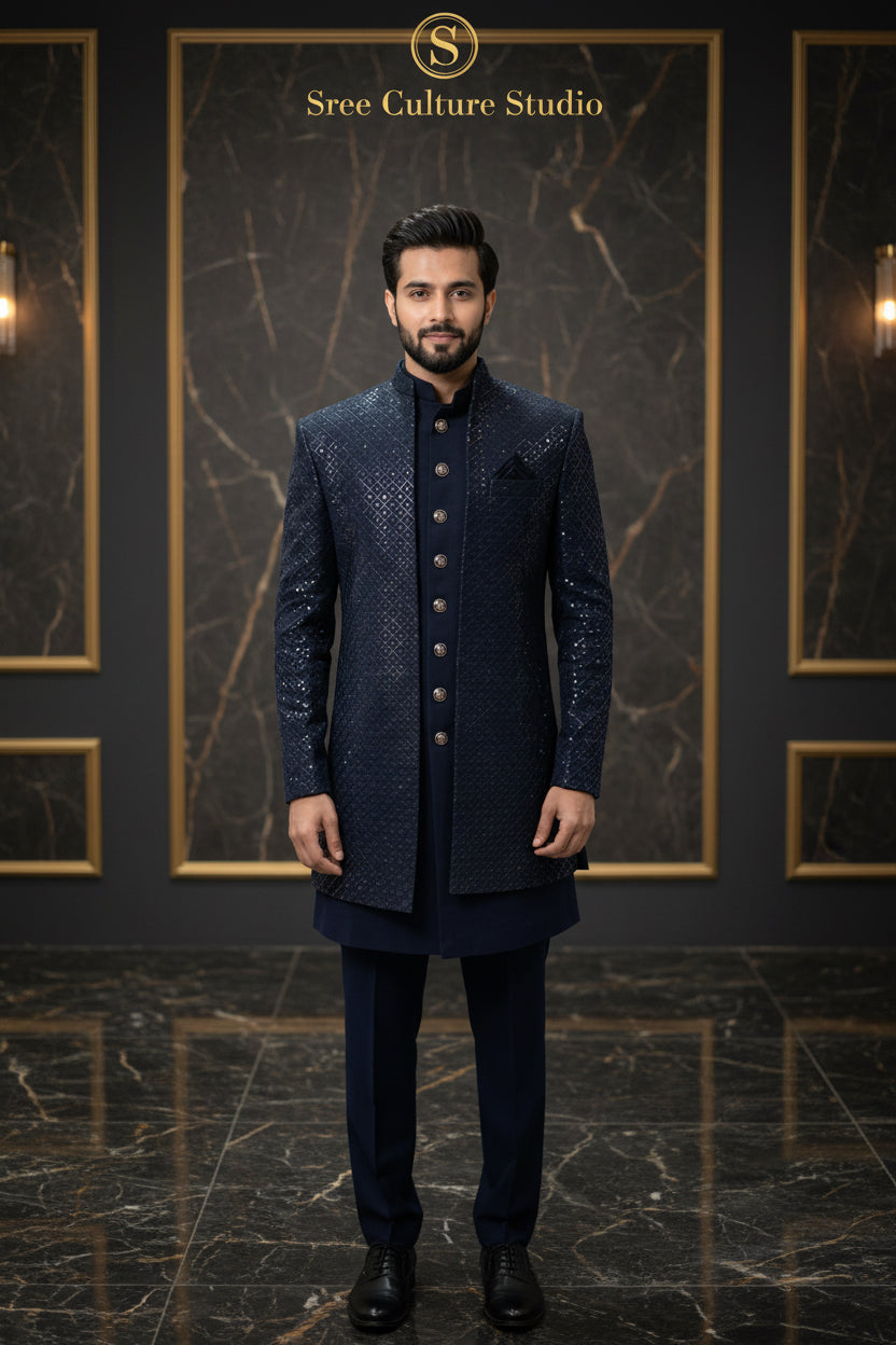 Veer – Indo-Western Men’s Sherwani – M2