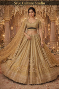 Padma – Bridal Gold Lehenga – Heavy Zardozi & Embroidery