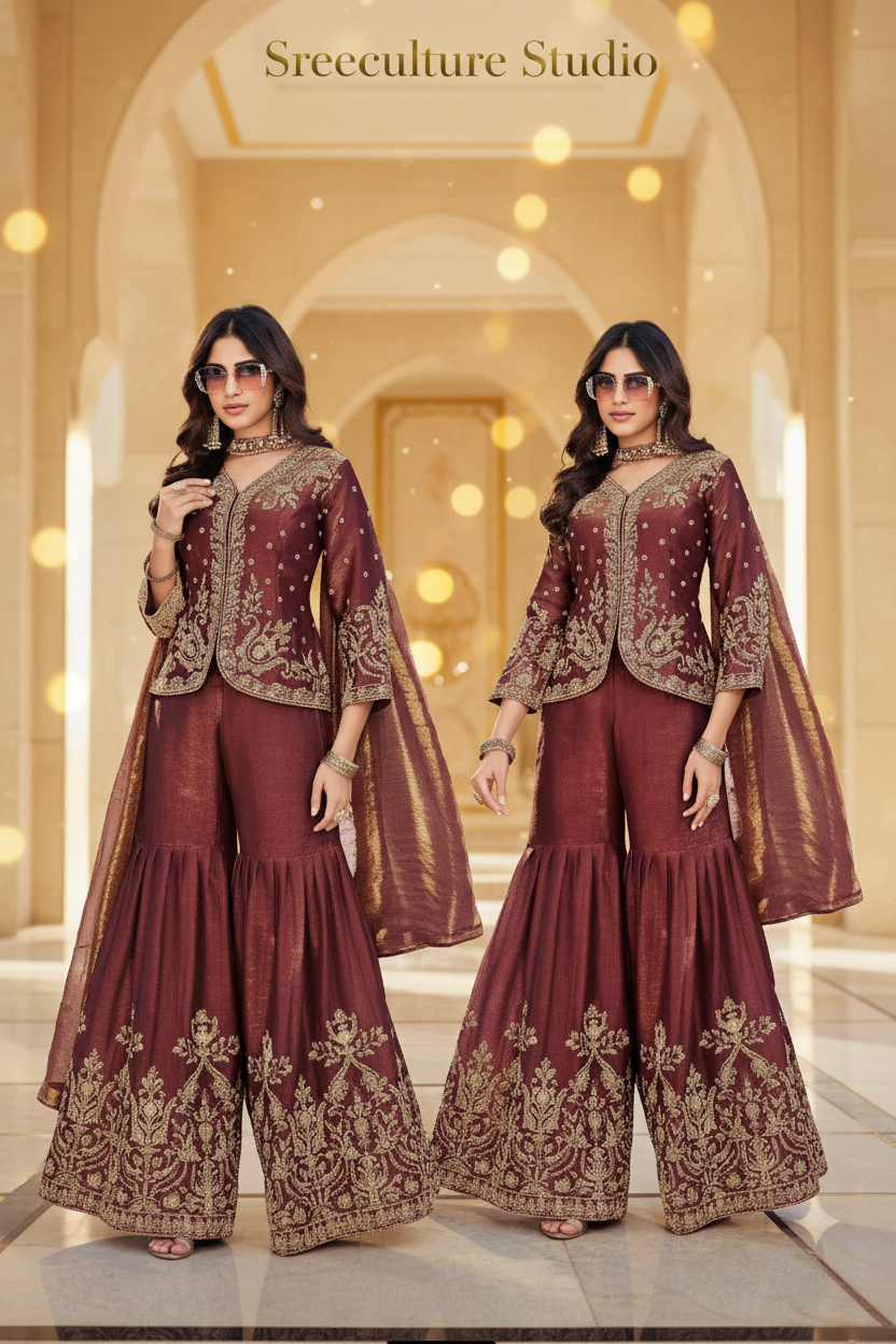 Designer Sharara Garara for wedding collections