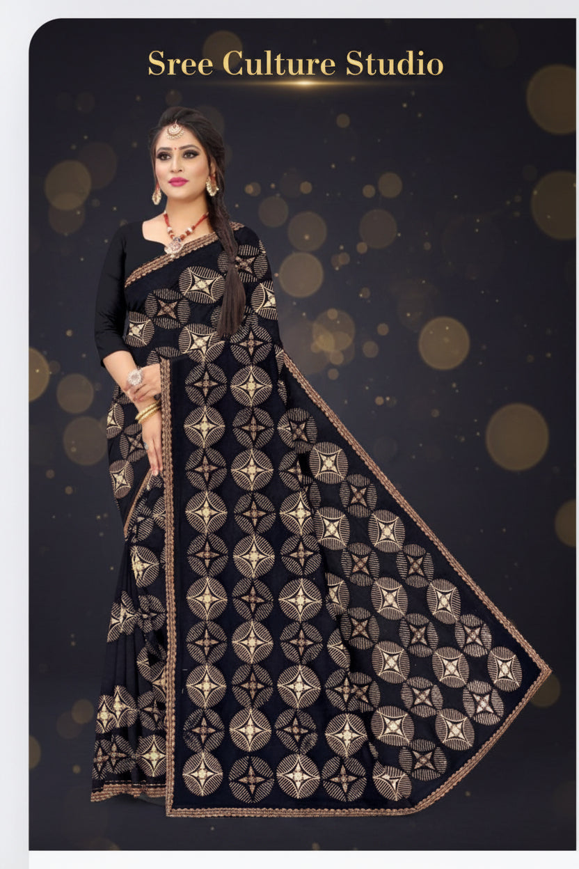 Maya – Designer Black & White Sarees Collection – Elegant Contrast Bridal Wear