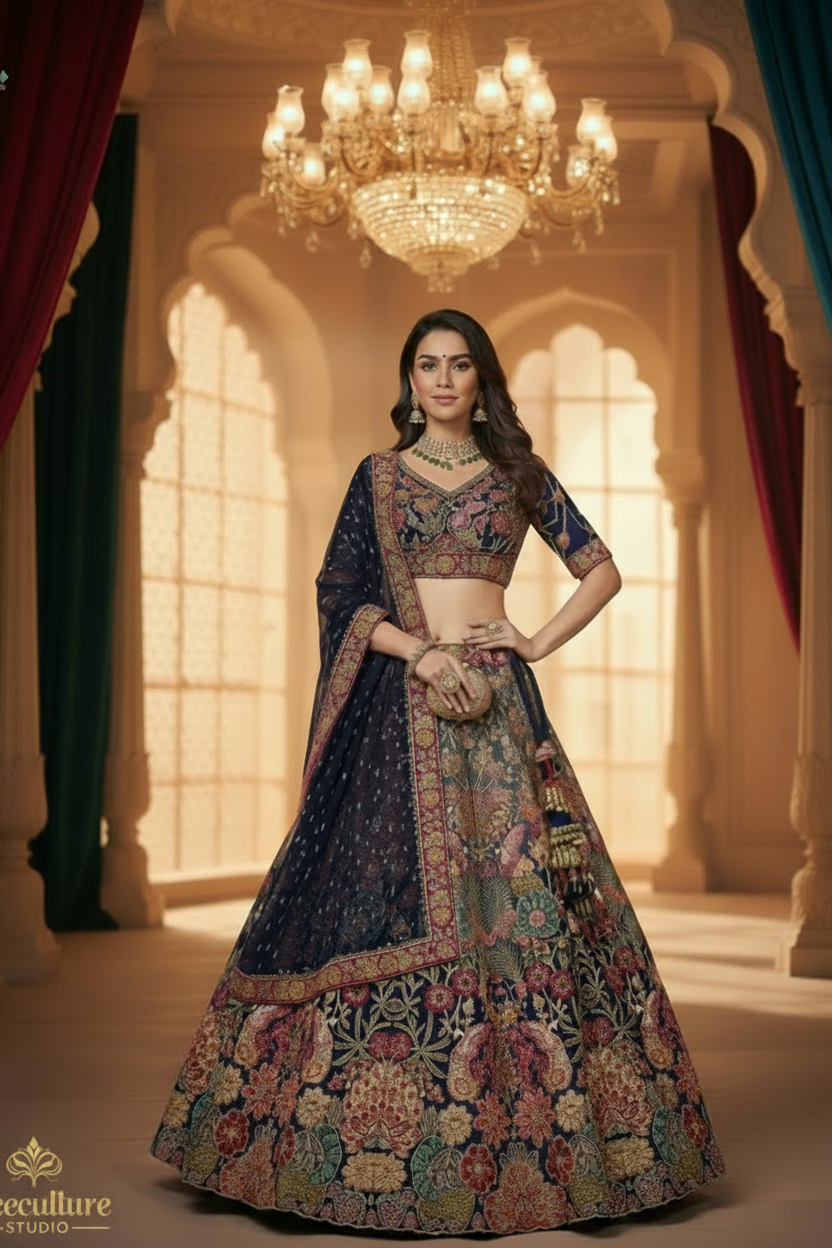 Bharni – Modern Luxury Bridal Lehenga – Beads, Sequins & Zardozi